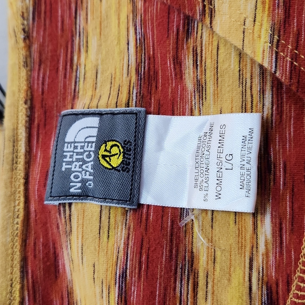 The North Face A5 series base layer long sleeve striped top size L yellow orange - Picture 7 of 14